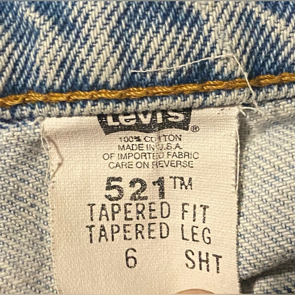 Vintage Levi's 521 Jeans, Womens Size 6S Tapered Leg, MOM Jeans, Acid Washed - Picture 2 of 7